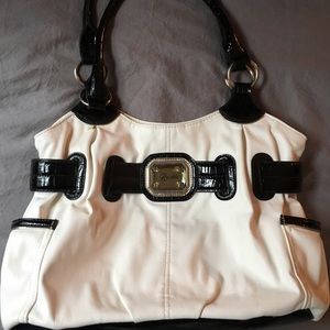 White and black Rosetti Purse